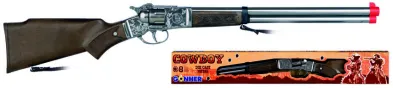 Alltoys CZ Puška kovbojská stříbrná kovová - 8 ran