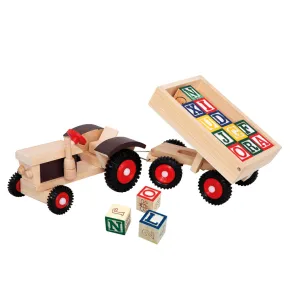 Bino Dřevěný traktor