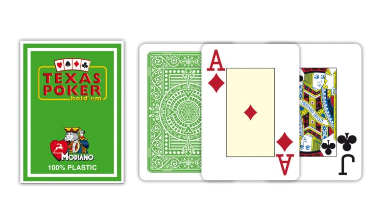 Modiano Texas Poker Size - 2 Jumbo Index - Profi plastové karty - černá