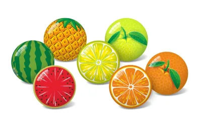 Mikro trading Míč ovoce - 11 cm - nafouknutý