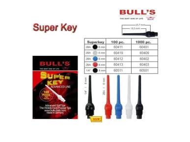 Bull's Hroty s velkým závitem - 1/4 Super Key - 500 ks
