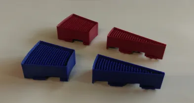 Vofotronix Sada segmentů - trojúhelník + lichoběžník 4 ks - červený + modrý