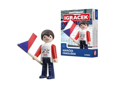 Efko IGRÁČEK - Fanoušek IV - Hokej 2015 - figurka s vlajkou