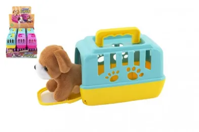 Teddies Zvířátko pejsek v přenosném boxu - 15 cm