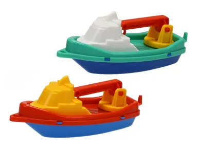 Mikro trading Loďka s jeřábem -  14 cm