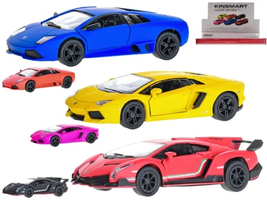 Kinsmart Kovový model auta na zpětný chod - Lamborghini - 13 cm