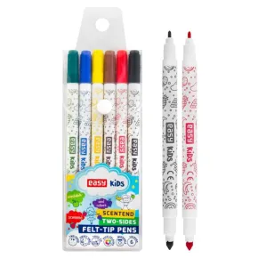 Easy KIDS TWIN - Fixy s vůní oboustranné - 6 barev - vypratelné