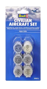 Revell Sada akrylových barev Aqua Color 39072 - Civilian Aircraft Set