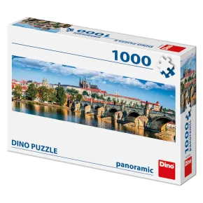 Dino Puzzle panoramatické - Hradčany v noci - 1000 dílků