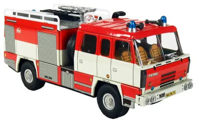 Kovap Sestavený kovový model auta Tatra 815 Hasič