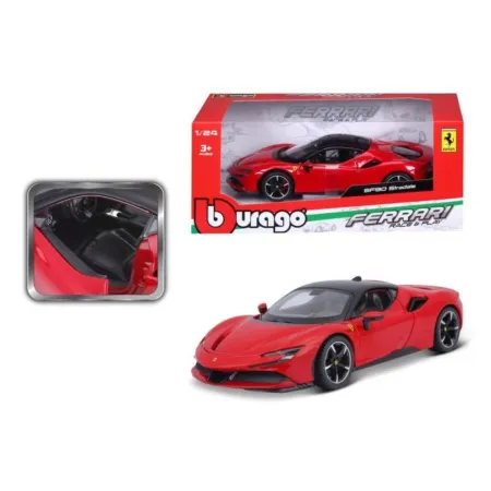 Bburago Sestavený kovový model auta Ferrari TOP SF90 Stradale red