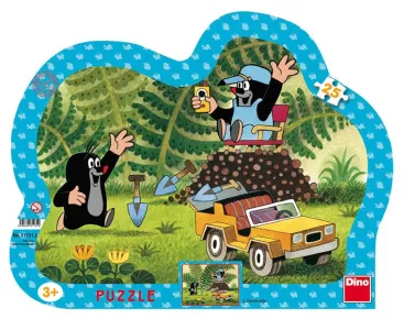 Dino Puzzle deskové - Krtek se žlutým autem - 25 dílků