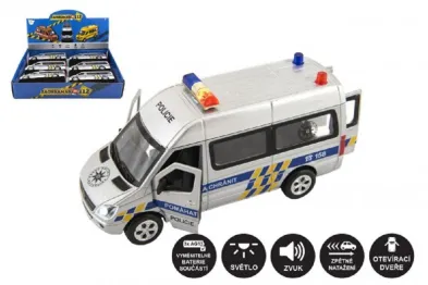 Teddies Auto policie - 15 cm - se světlem se zvukem