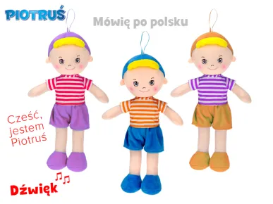 Mikro trading Panáček Pepík hadrový polsky mluvící - 32 cm
