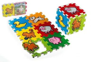 Teddies Pěnové puzzle kostka - Moje první zvířátka