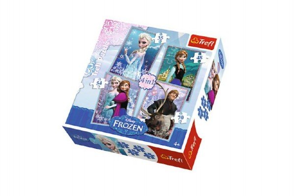 Trefl Puzzle Ledové království/Frozen 4v1 - 35, 48, 54 a 70 dílků
