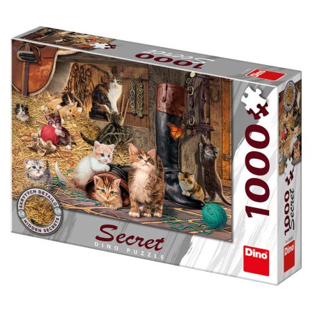 Dino Puzzle - Kočky 14 skrytých detailů - 1000 dílků