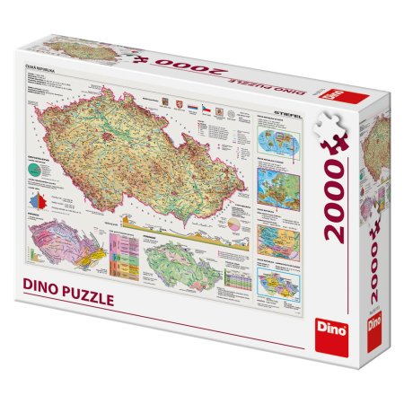 Dino Puzzle - Mapy České republiky - 2000 dílků