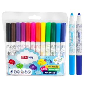 Easy KIDS JUMBO - Fixy s vůní - vypratelné - 12 barev