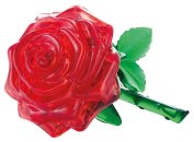 HCM Kinzel 3D Crystal puzzle - Růže červená - 44 dílků