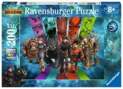 Ravensburger Puzzle - Jak vycvičit draka 3: Dračí jezdci - 200 dílků XXL