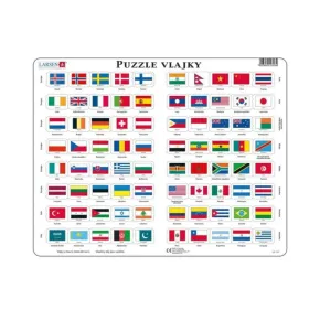 Dino Puzzle EDU - Vlajky světa - 80 dílků