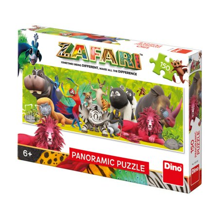 Dino Puzzle panoramatické - Zafari: Přátelství  - 150 dílků