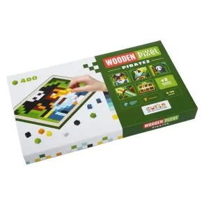 CUBIKA Pixel V piráti - dřevěná mozaika - 400 kostiček a 7 předloh