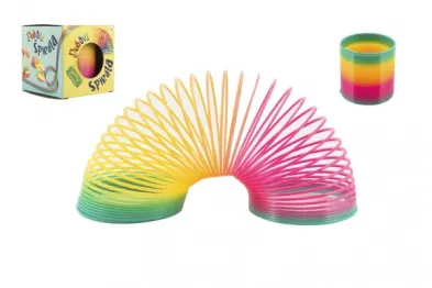 Teddies Spirála/pružina duhová plast - 6,5 cm