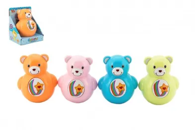 Teddies Medvídek Roly Poly pískací - 10 cm