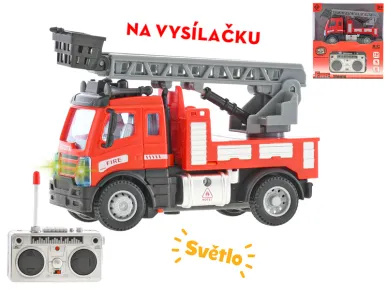 Mikro trading RC auto hasičské se žebříkem - 13 cm