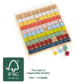 Small Foot Dřevěná vzdělávací tabulka - násobilka