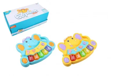 Wiky Piánko - Slon se zvířátky - 17 x 13 cm - se zvukem se světlem