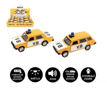 Teddies Policejní auto VB  - na zpětné natažení - 2 druhy