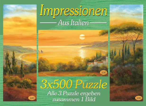 M.I.C. Puzzle - Vzpomínky na Itálii - 3 x 500 dílků