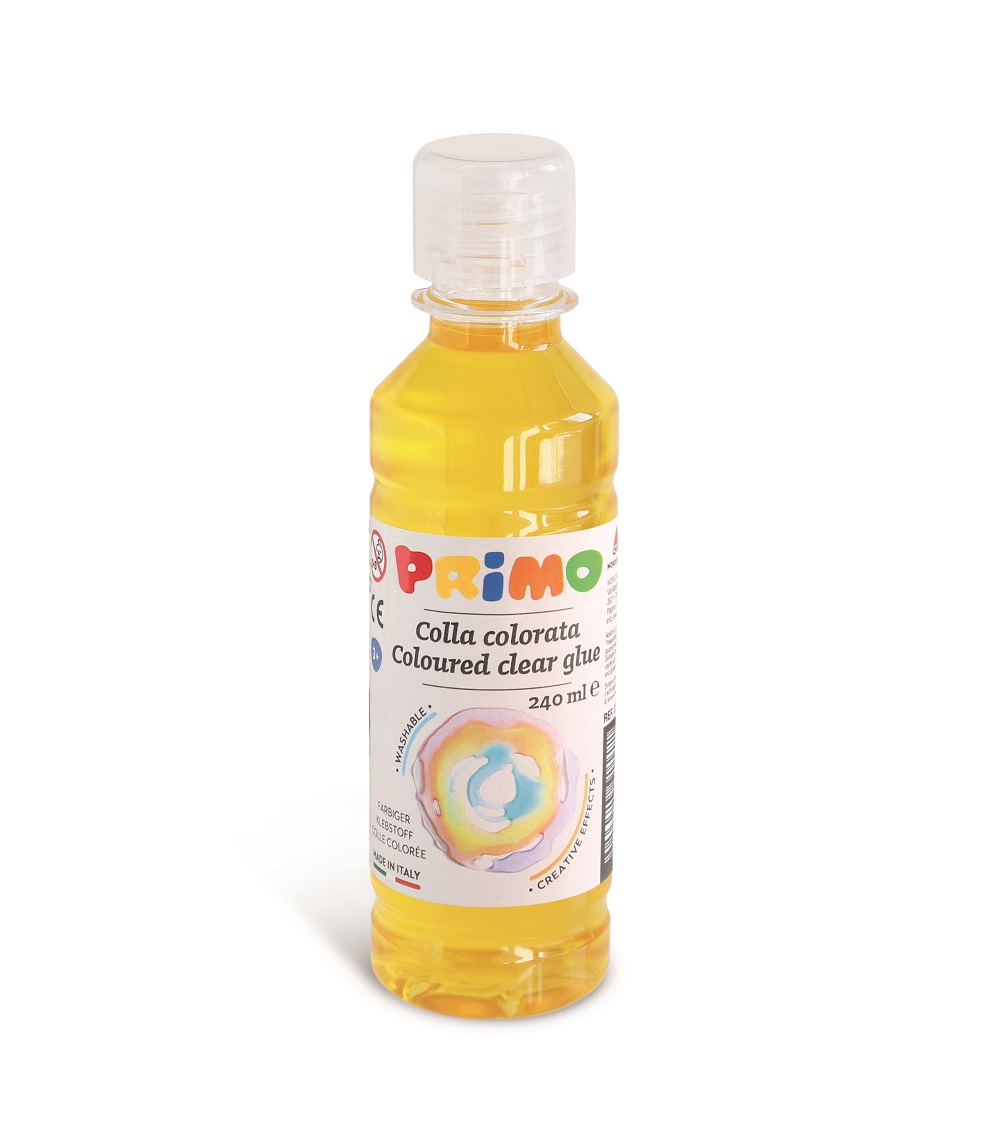 PRIMO Barevné čiré lepidlo na vodní bázi č. 201 - 240 ml - žlutá