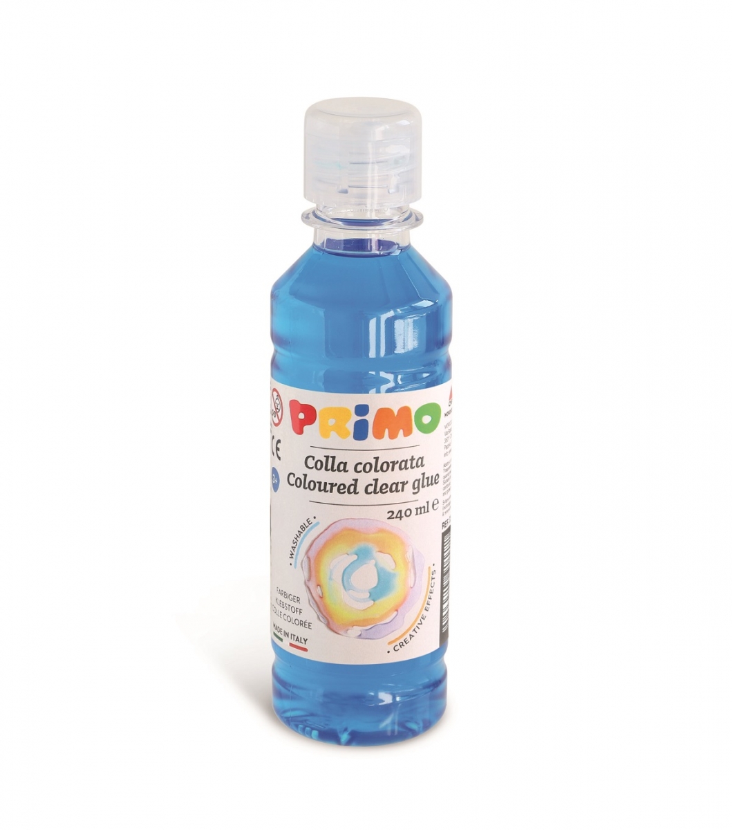 PRIMO Barevné čiré lepidlo na vodní bázi č. 501 - 240 ml - modrá