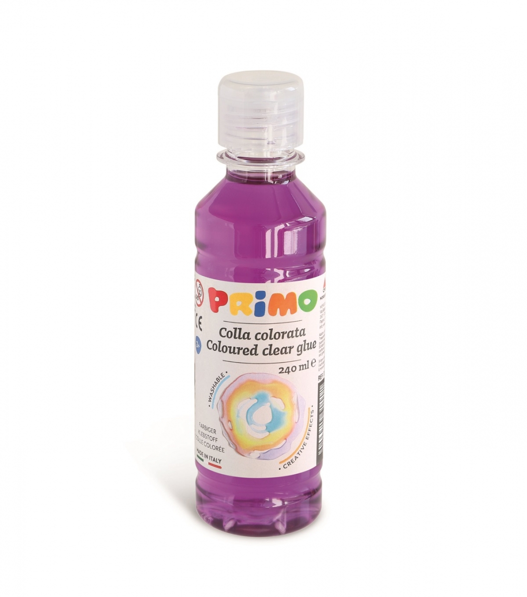 PRIMO Barevné čiré lepidlo na vodní bázi č. 400 - 240 ml - fialová