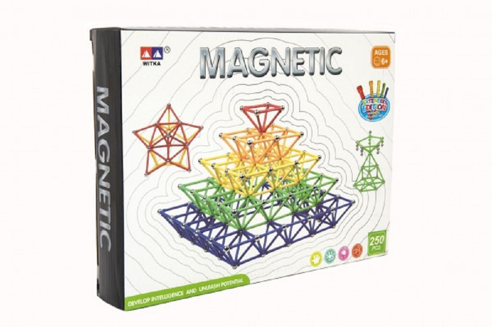 Teddies Magnetická stavebnice - 250 ks