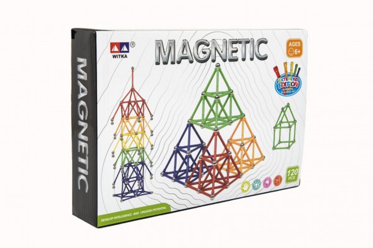 Teddies Magnetická stavebnice - 120 ks