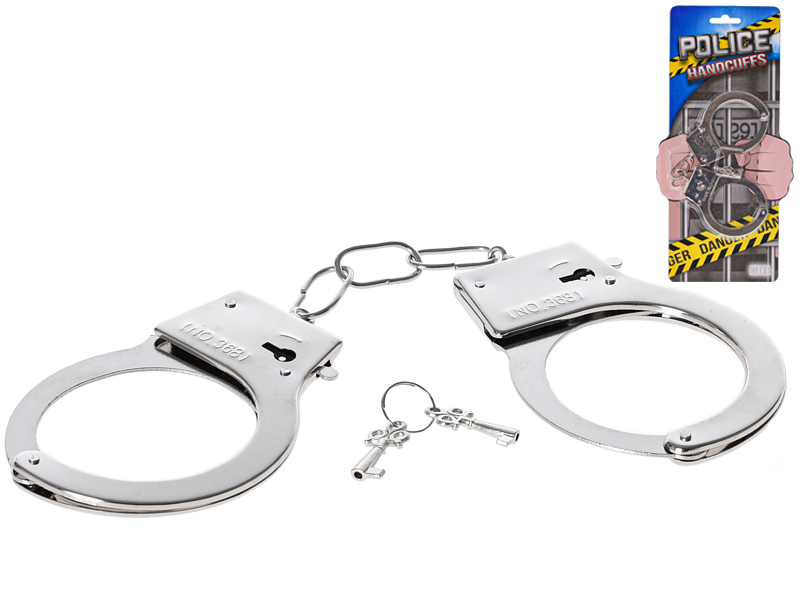 Levně Teddies 00024330Policejní pouta kov na kartě