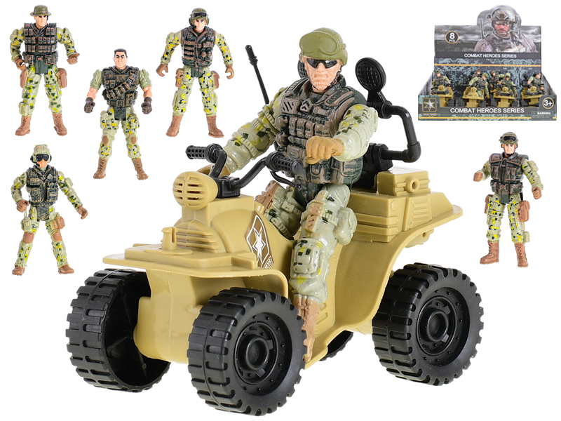 Mikro trading Čtyřkolka s vojákem - 11 cm