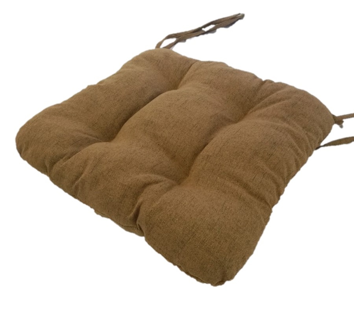 LKV Lomnice Podsedák na židli foukaný se šňůrkou - 40 x 40 cm - skořice melír