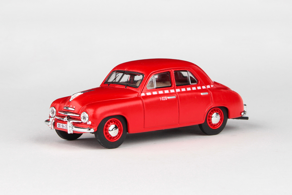 Abrex Škoda 1201 (1956) - Taxi - červená