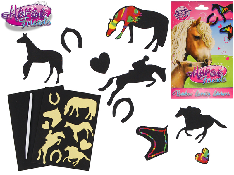Mikro trading Horse Friends - Škrabací samolepky - 2 ks