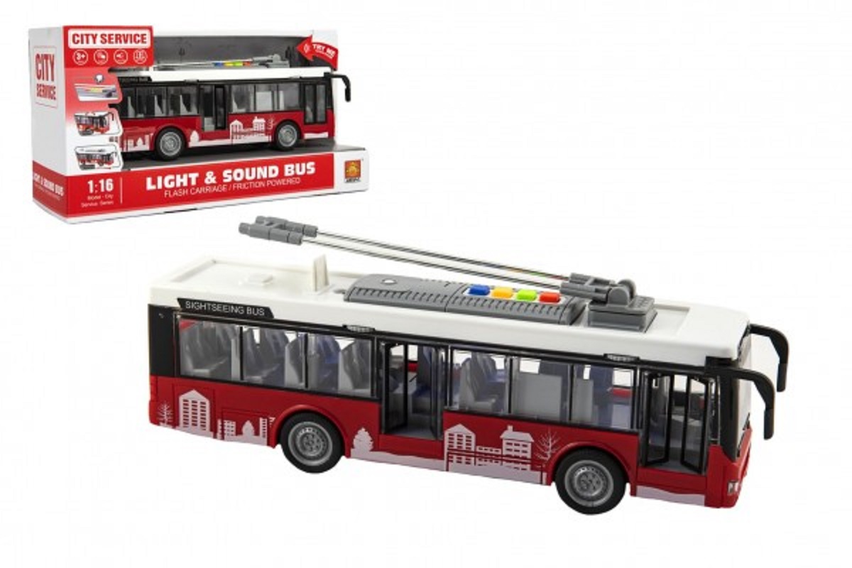 Teddies Autobus / Trolejbus - 28 cm