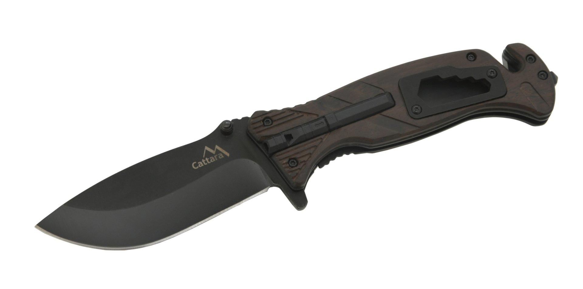Cattara Nůž zavírací BLACK BLADE s pojistkou - 21,7 cm