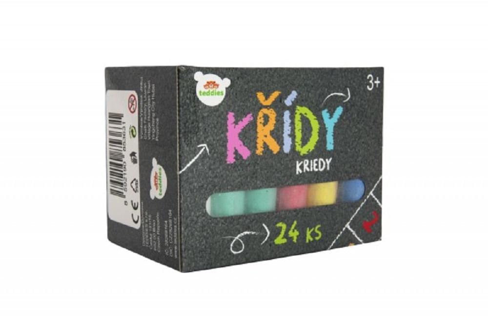 Teddies Křídy barevné chodníkové - 24 ks