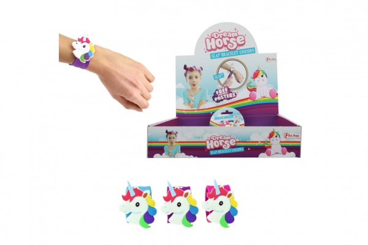 Teddies Náramek jednorožec - samonavíjecí - 21 cm