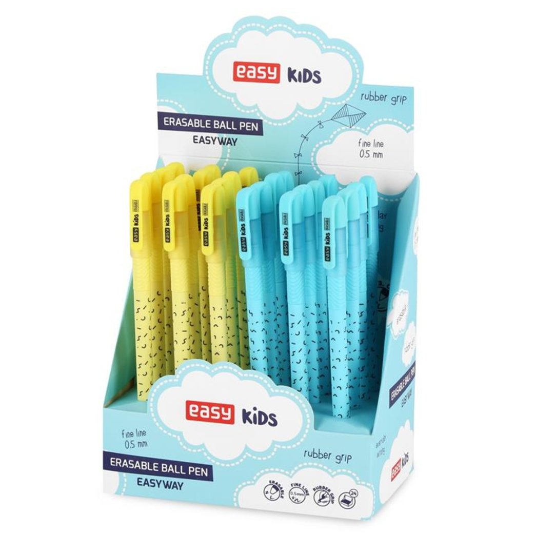 Easy KIDS WAY - Gumovací kuličkové pero - modrá náplň - 0,5 mm